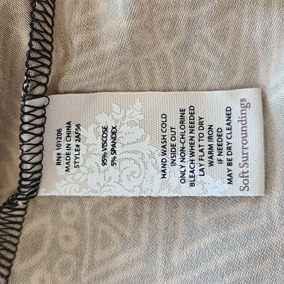 Soft Surroundings TulumTribal Bohemian Sleeveless Maxi Dress Brown Beige Size XL - Picture 12 of 12